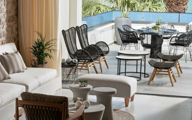Beachfront villa with a heated pool