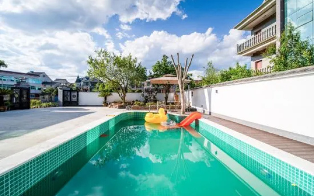 Go to Chachuan·Fengjinqishe Log Starry Sky Landscape Parent-child Leisure Vacation Villa Meisu – Pool – Hangzhou