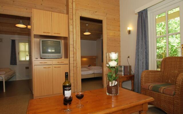 Well-furnished chalet with terrace near a recreational lake