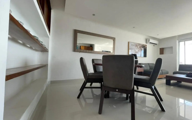 Increible Departamento A Pie De Playa En Manzanillo, Completamente Nuevo