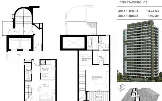 Apartamento dúplex exclusivo y céntrico