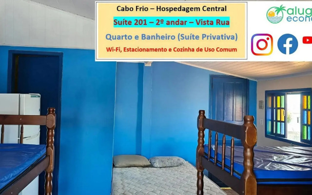 Cabo Frio - Hospedagem Central - Aluguel Economico