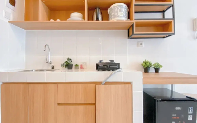Wooden Style Studio At Apartment Tokyo Riverside Pik 2