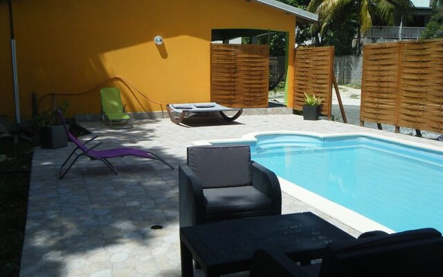 Bungalow With one Bedroom in Sainte-anne, With Pool Access, Enclosed G