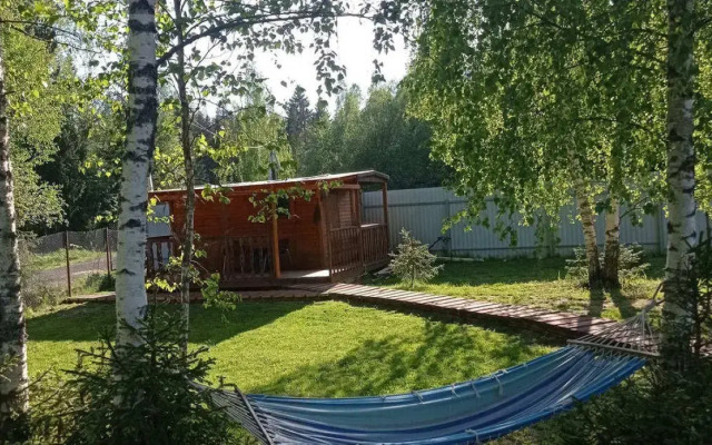 A-frame house with a bath tub and a wood-burning sauna