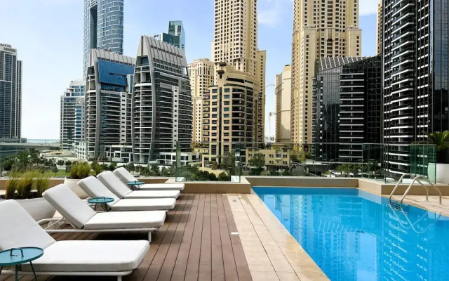 Elegant 2BR w Breathtaking Marina Balcony