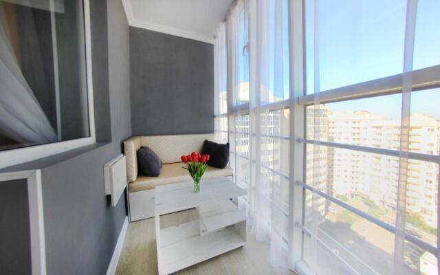 Квартира с шикарным видом с 12 этажа возле озеро Сайран