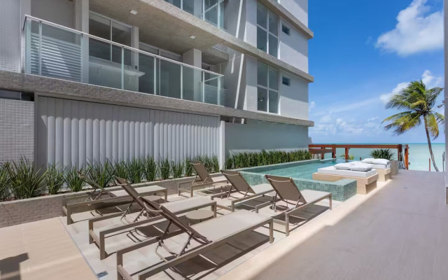 Flat pé na areia 406 Branco Haus