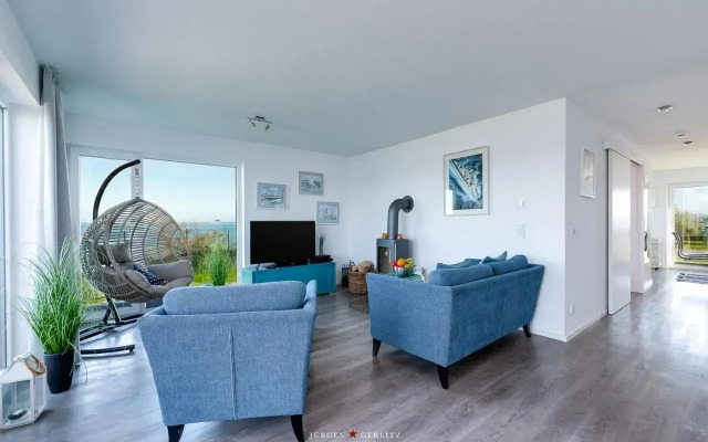 Ostseewind: Wasserblick, finnische Sauna, Whirlwanne, Kamin, 2 Parkplaetze