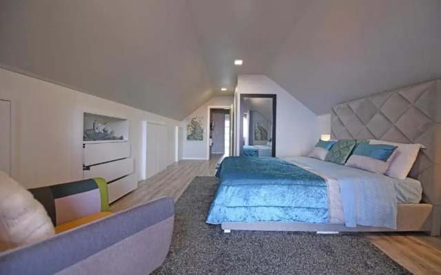 Studio privado com vista mar e montanha