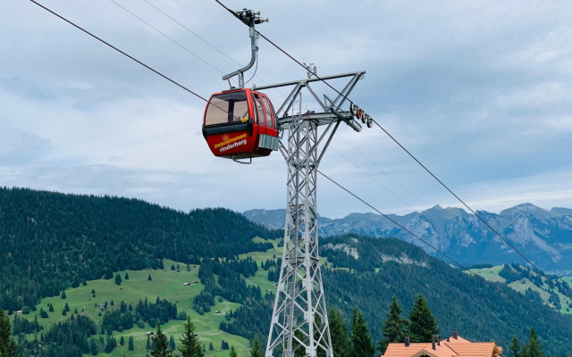 Budget room mountain view ground floor of Chalet Solaria