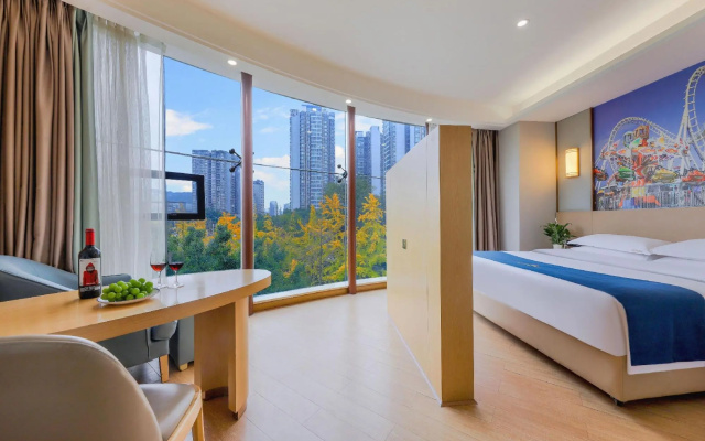 达州蓝格调智慧酒店(火车站罗浮广场店) – Guest Rooms – Dazhou
