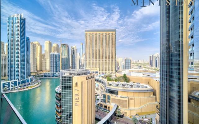 Exclusive 2BR Apt With Superb Balcony Marina Views