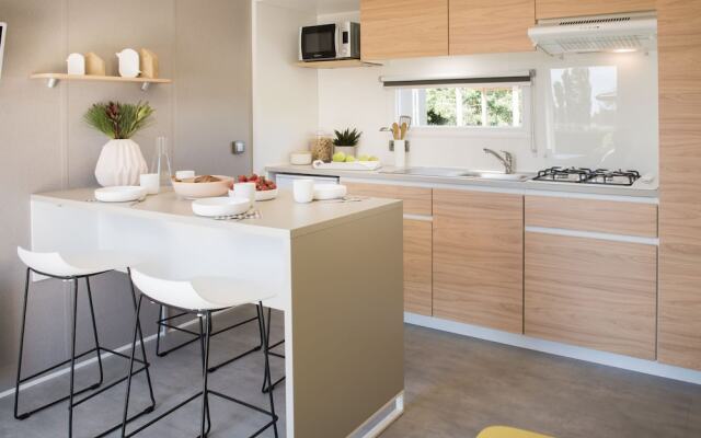 Luxury Mobile Home With Wooden Terrace in Beautiful Normandy