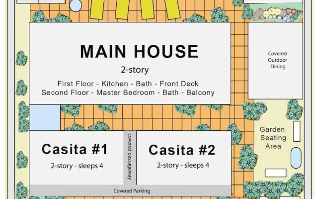 Romantic Seaside Casita w Pool AC Fire Sunsets