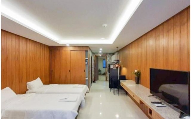 Private wooden style studio room in city area