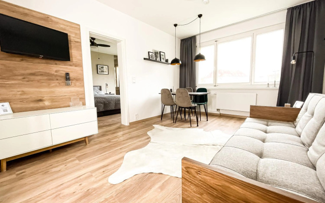 Modernes 2-Zimmer-Apartment, Nähe der neuen Leipziger Messe, ideal für vier Personen