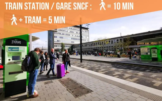 Gare / 2 chambres / Appartistic Machines de l île / WIFI FIBRE