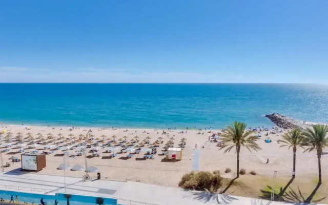 Quarteira First Line Front Beach Pool Flat View
