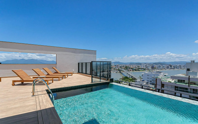 Vista mar em condomínio com foodhall Toptower#CA47