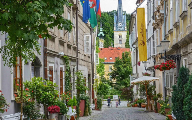 Top view residence in central Ljubljana