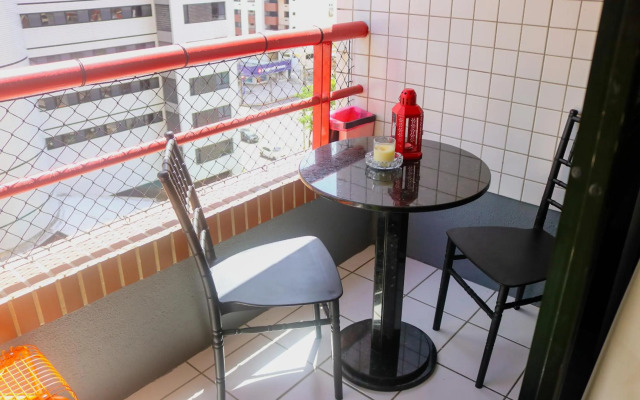 Apartamento com Varanda vista mar, Max 4 Pessoas