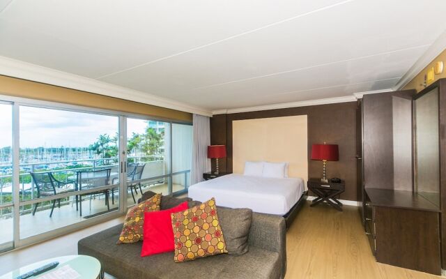 Spacious One Bedroom Harbor View Condos at Ilikai Marina With Private Balcony