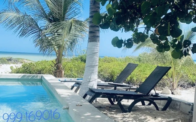Entire House on the Seashore in Chicxulub Puerto, Yuc, Riviera Yucateca Mex