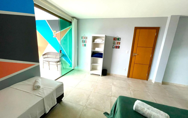 APARTAMENTO BEIRA MAR PRAIA GRANDE ATÉ 7 pessoas
