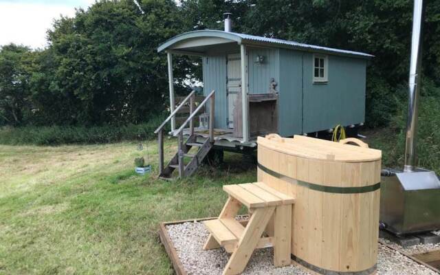 Charming Shepherds Hut With Wood Fired Hot Tub