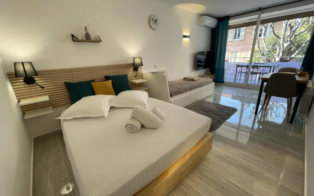 Chaleureux studio, 200m de la plage, parking, wifi