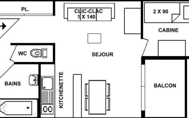 Appartement Les Saisies, 1 pièce, 4 personnes - FR-1-594-192