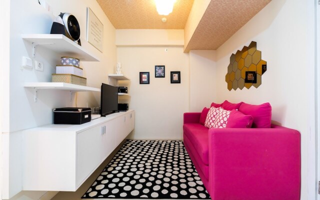 Furnished Green Pramuka 1BR Apartment with Modern Style and City View