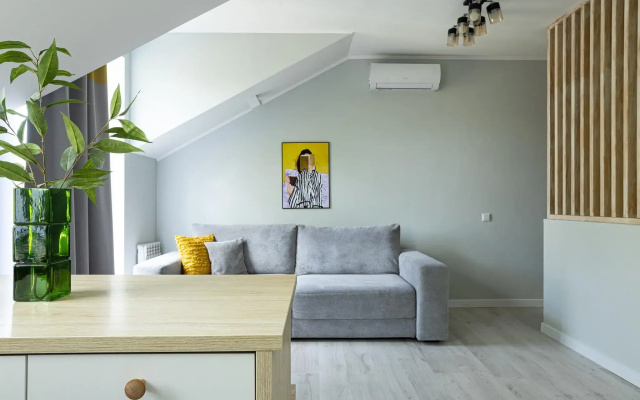 1-комнатные апартаменты, 39м² (мансарда) — фото 4