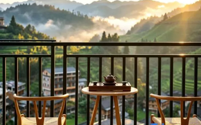 Bishui Jinju |  Destination • Village Panoramic Resort Hotel (Longji Terraced) – Balcony – Guilin