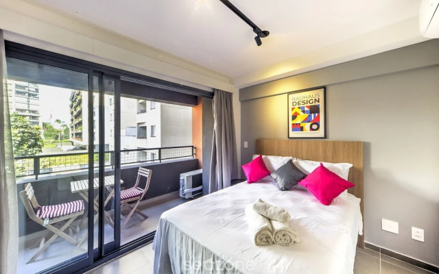 Studio With Balcony 100m From Puc-pompeia Puq0208