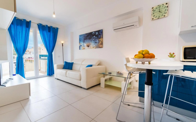 Apartment window on the sea