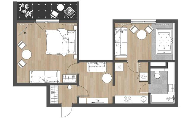 Апартаменты на Комсомольском проспекте 9