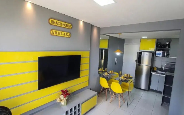 Flat de 1 quarto - Muro alto Condomínio Clube