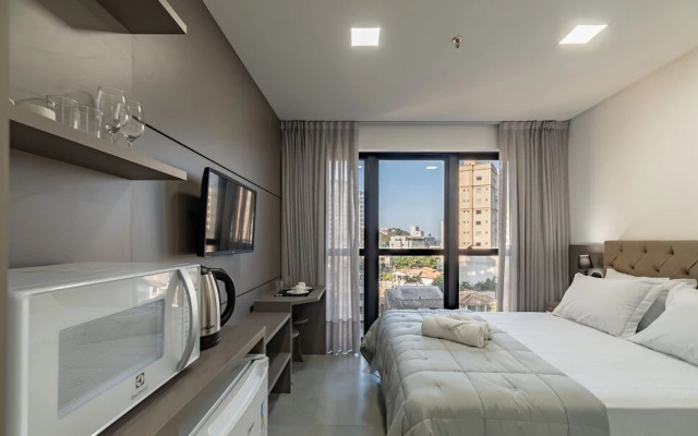 MHFA Studios em Prédio Luxuoso Vista Mar