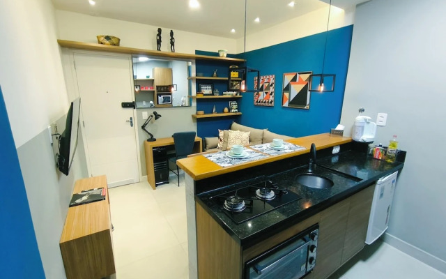 Flamengo: Studio completo, perto do metro