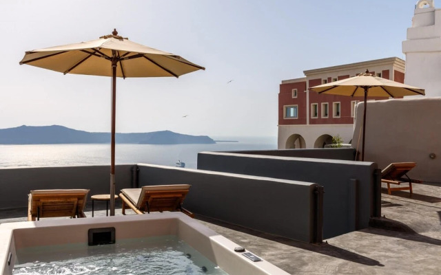 Villa Dusk in Fira Santorini