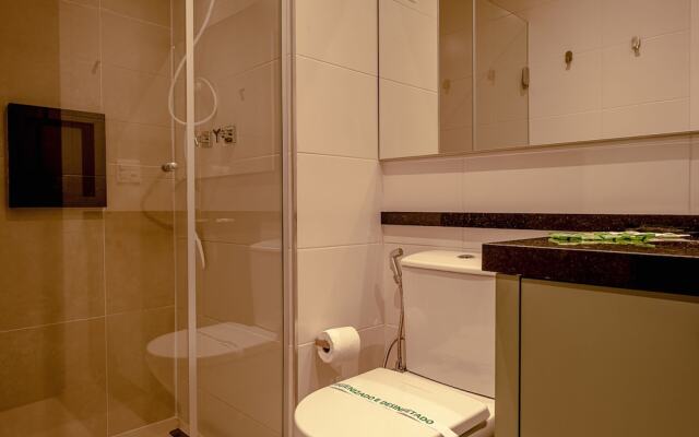 Studio com piscina aquecida e AC