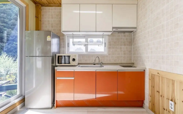 White Pension in Forest