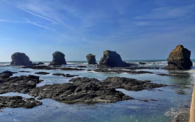 Une accueillante maison de bord de mer