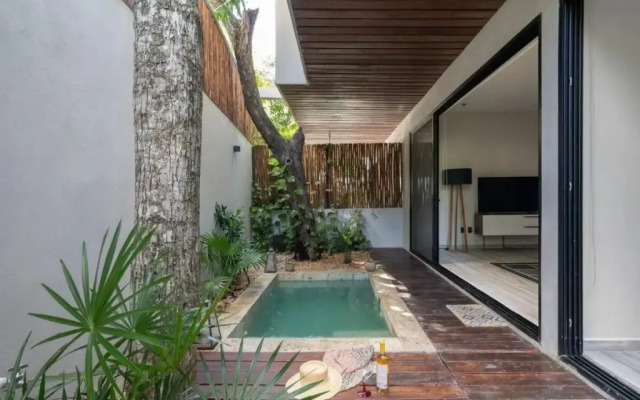Cozy 1Bbrm +Garden and Private Pool Aldea Zama