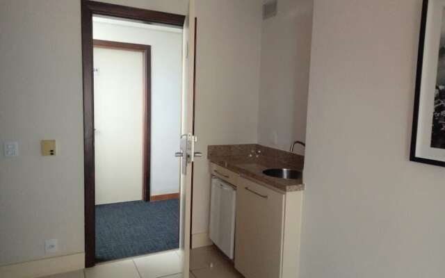 Flat pé na areia com vista internet e ar