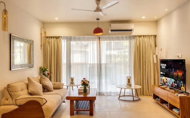 2BR w Pool Sauna 2km to Baga Calangute Beach