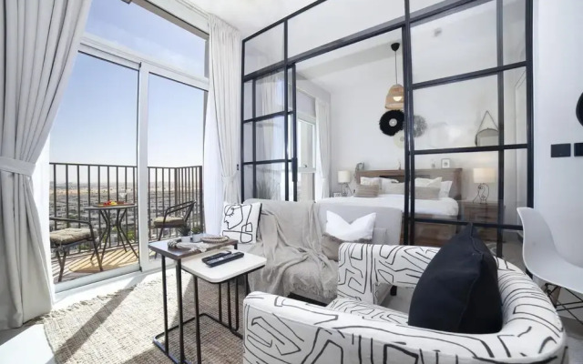 Contemporary 1BR Sleeps4 Balcony Pool Gym Dxbhills