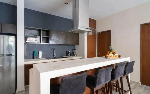 Cozy 1Bbrm +Garden and Private Pool Aldea Zama
